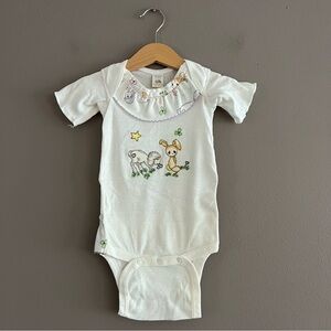 Vintage Fruit Of The Loom Baby Style One Piece 1980s Ruffle White Sz L 27-32 Lb